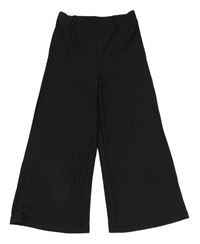 Černé žebrované culottes kalhoty Page one young