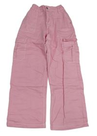Světlerůžové cargo WIDE LEG rifle PRIMARK