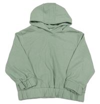 Svetlozelená rebrovaná mikina s kapucňou Primark