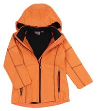 Neónově oranžová softshellová bunda s kapucňou Kiki&Koko