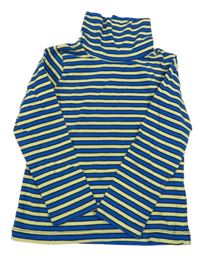 Modro-žlté pruhované tričko s rolákom Lupilu