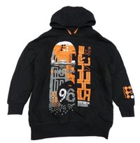 Černá mikina se skatem a kapucí F&F