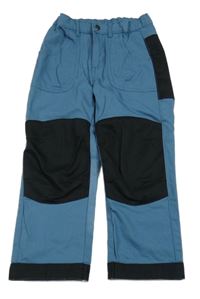 Modro-černé plátěné kalhoty Lupilu