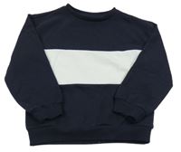 Tmavomodro-biela mikina Primark