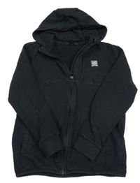 Čierna prepínaci mikina s nášivkou a kapucňou George