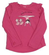 Ružové tričko s baletkami C&A