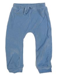 Modré zamatové rebrované nohavice Nutmeg