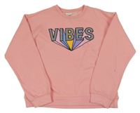 Svetloružová mikina s nápisom Young Idols