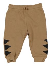 Béžové tepláky s dinosaurem F&F