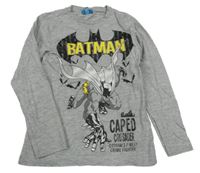 Sivé melírované tričko s Batmanem