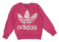 Růžová mikina s logem Adidas