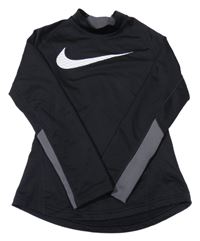 Černá sprotovní funkční mikina s logem Nike 