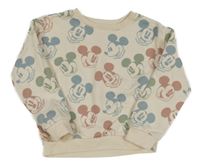 Smotanová oversize mikina s Mickeym Disney