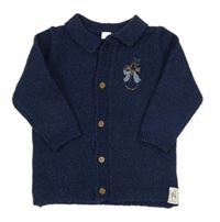 Tmavomodrý prepínaci sveter s králíčkem - Peter Rabbit a golierikom M&S
