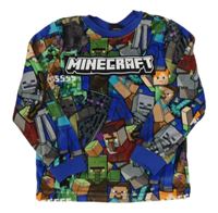 Barevno-safírová plyšová pyžamová mikina - Minecraft George