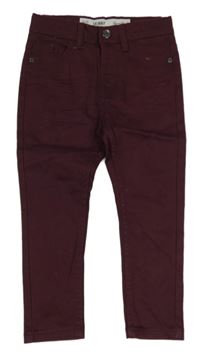 Tmavovínové skinny rifle Denim Co.