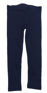 Tmavomodré žebrované legíny F&F