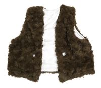 Hnědé kožešinové podšité bolérko
