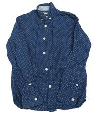 Tmavomodrá košeľa s tečkami H&M