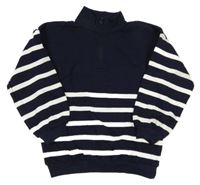 Tmavomodro-biela pruhovaná mikina George