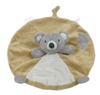 Světlehnědo-šedý plyšový usínáček s medvídkem St. Bernard