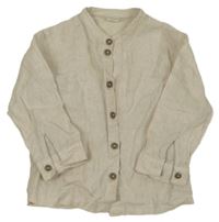 Svetlobéžová ľanová košeľa H&M