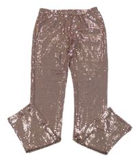 Starorůžové flitrové legíny St. Bernard