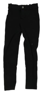 Čierne funkčné tregínové jezdecké nohavice FOuganza