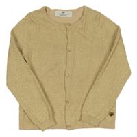 Béžovo-zlatý melírovaný prepínaci sveter H&M