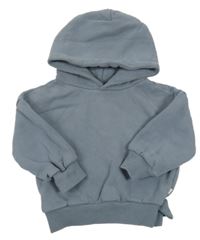 Šedomodrá oversize mikina s kapucňou KIDLY