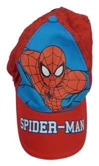 Červeno-modrá plátěná kšiltovka se Spider-manem Tu