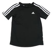 Černo-bílé funkční sportovní tričko Adidas