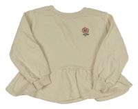 Smotanová mikina s růží H&M