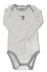 Bielo-sivé body so sloníkem Tchibo