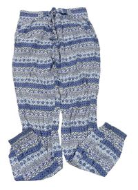 Modré vzorované letné nohavice Primark