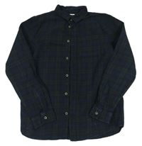 Čierno-zeleno-tmavomodrá kockovaná košeľa F&F