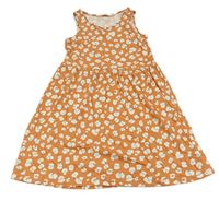 Hnedé vzorované bavlnené šaty H&M