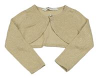 Béžové trblietavé svetrové bolerko H&M