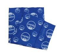 Modrý nákrčník s potlačou