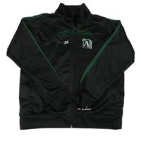 Čierna športová prepínaci mikina s výšivkou