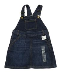 Nové - Tmavomodré riflové laclové šaty GAP