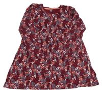 Vínové kvetované bavlnené šaty Y.F.K.