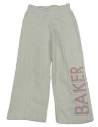 Smetanové wide leg tepláky s nápisem Baker