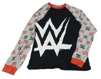 Černo-šedé triko s logem wrestlingu