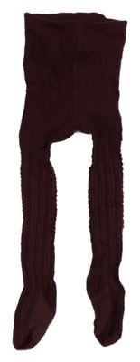 Vínové vzorované punčocháče H&M