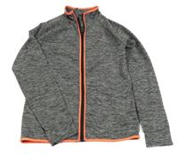 Tmavosivá melírovaná športová prepínaci mikina C&A