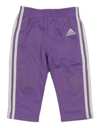 Levandulové sportovní tepláky s logem Adidas