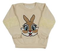 Béžová mikina s králikom