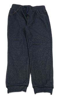 Tmavomodré zateplené kalhoty riflového vzhledu Topolino