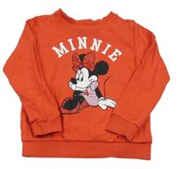 Červená mikina s Minnie s kamienkami H&M